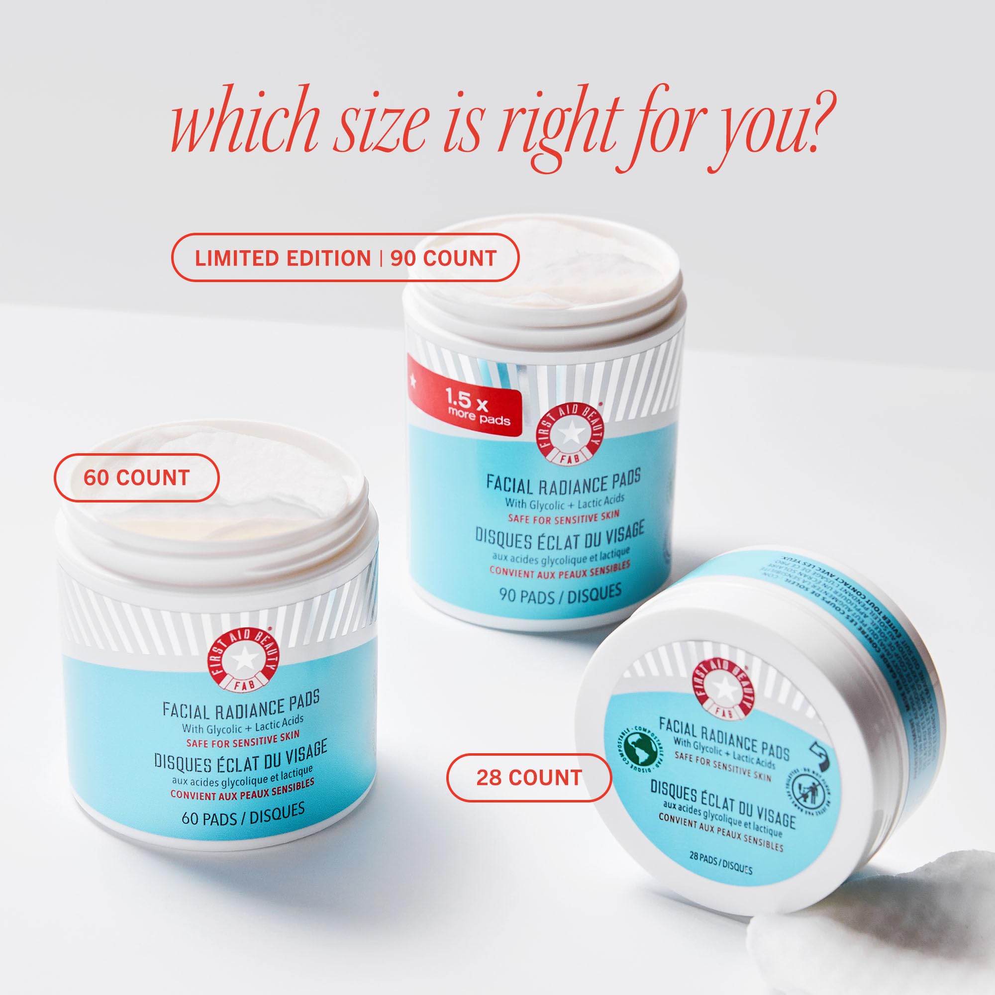 First Aid Beauty Facial Radiance Pads – Glycolic & Lactic Acids for Daily Exfoliation