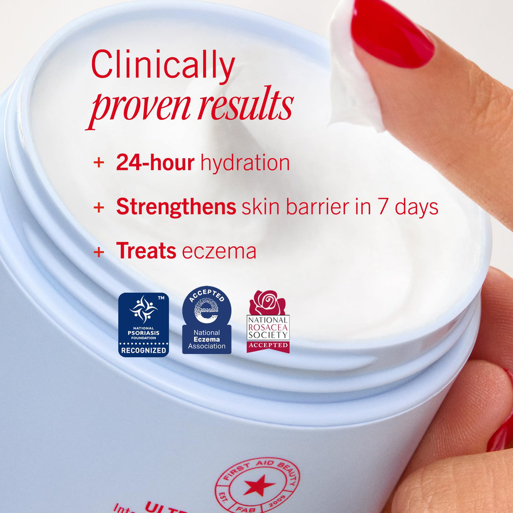 First Aid Beauty Ultra Repair Cream – Intense Hydration for Face & Body, Barrier Support in 7 Days (6 oz)