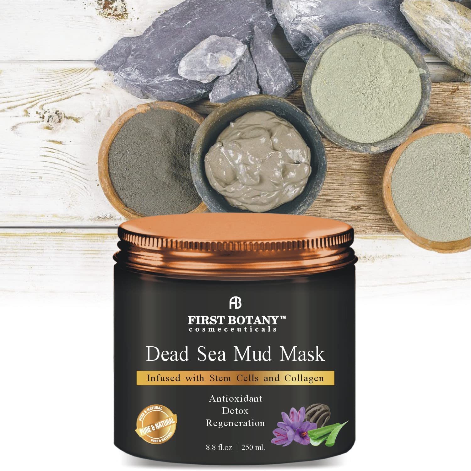 First Botany Dead Sea Mud Mask 8.8oz – Mineral-Infused Facial Treatment for Pores & Aging