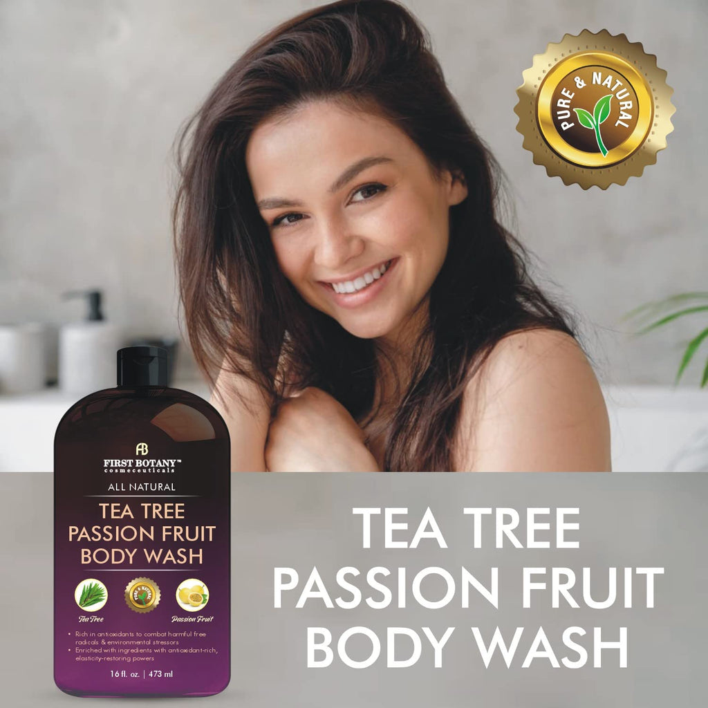 First Botany All Natural Body Wash – Passion Fruit (16 fl oz) | Gentle, Antioxidant-Rich Shower Gel