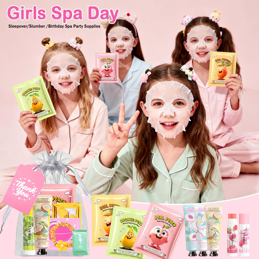 Firstfly 90 PCS Spa Skincare Set for Kids – Party Favors & Stocking Stuffers