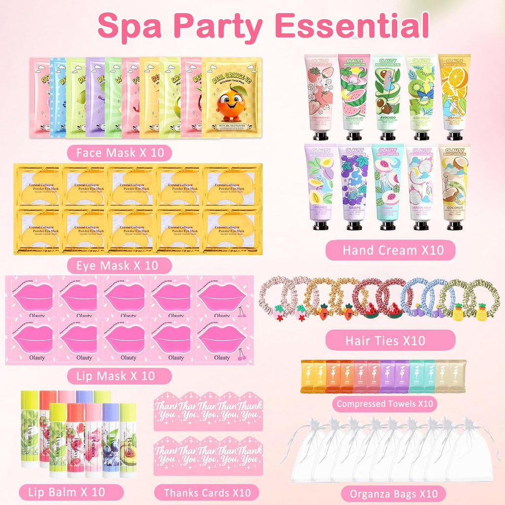 Firstfly 90 PCS Spa Skincare Set for Kids – Party Favors & Stocking Stuffers