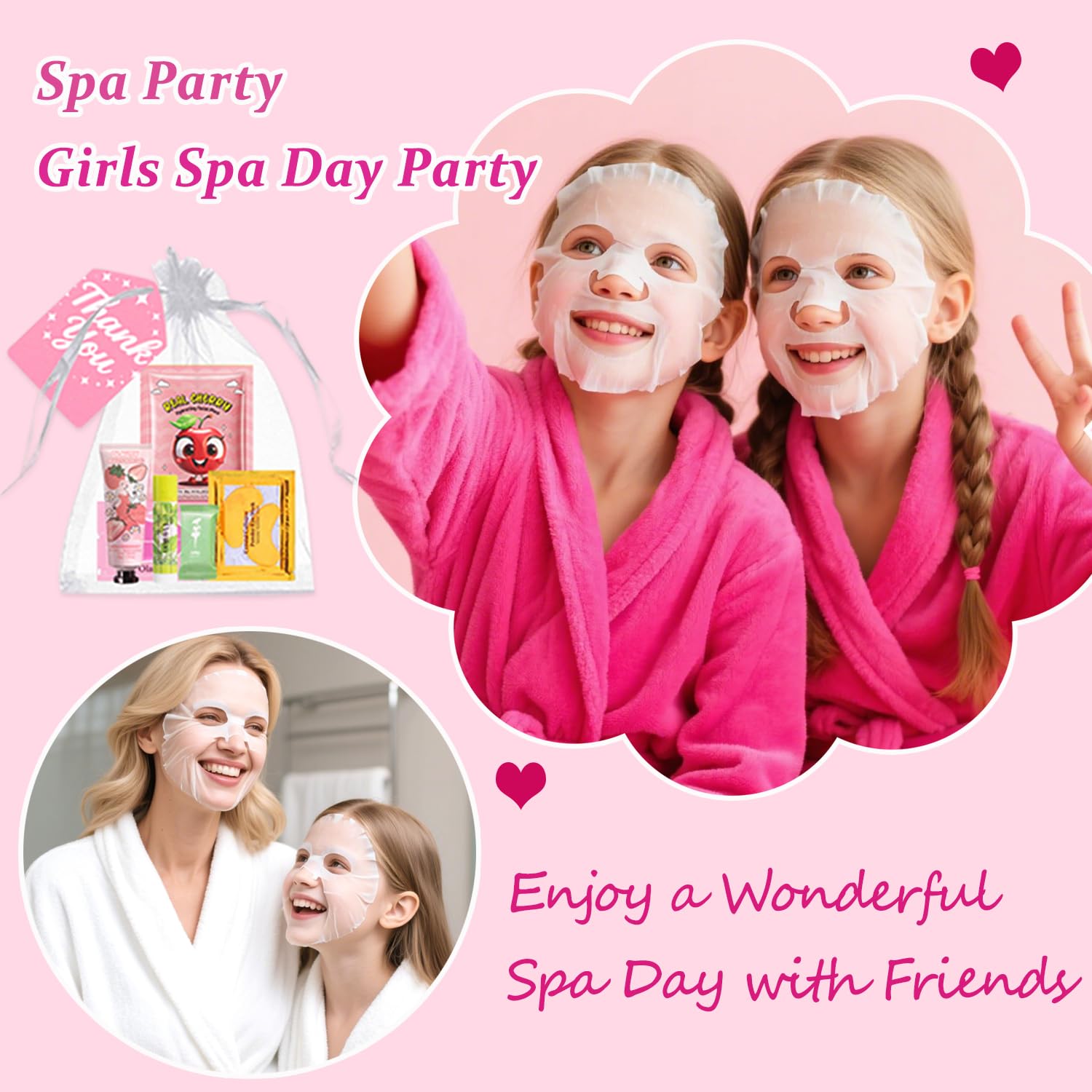 Firstfly 90 PCS Spa Skincare Set for Kids – Party Favors & Stocking Stuffers