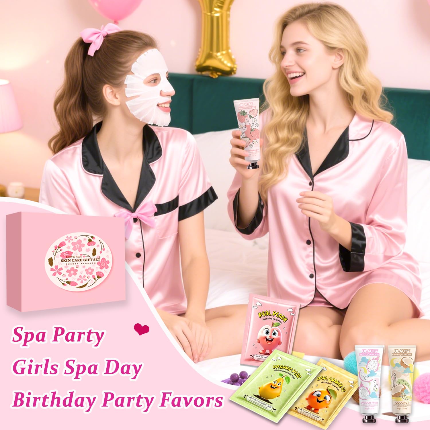 Firstfly 90 PCS Spa Skincare Set for Kids – Party Favors & Stocking Stuffers