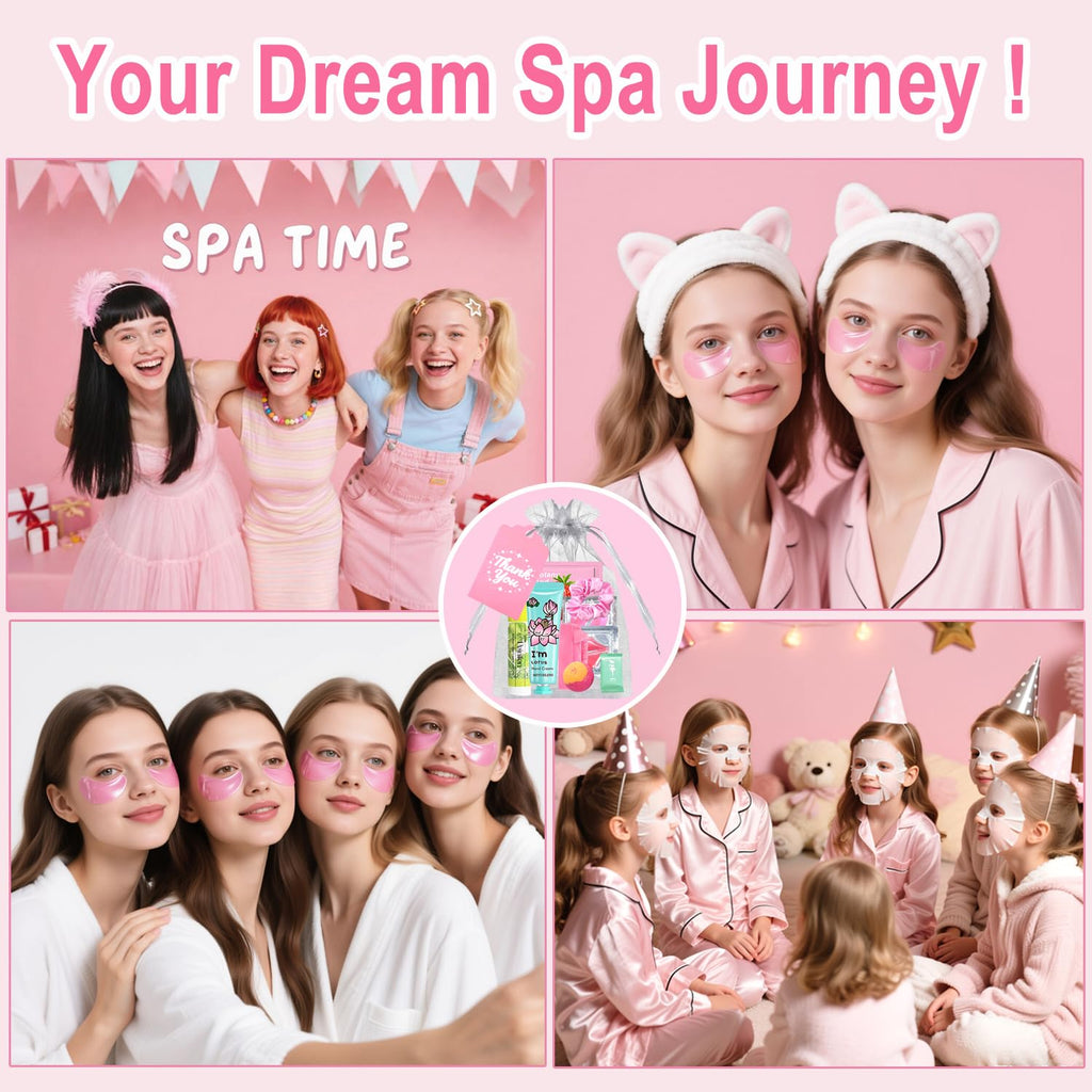 Firstfly 55PCS Spa Skincare Set for Girls 8-12 | Spa Party Favors & Gifts