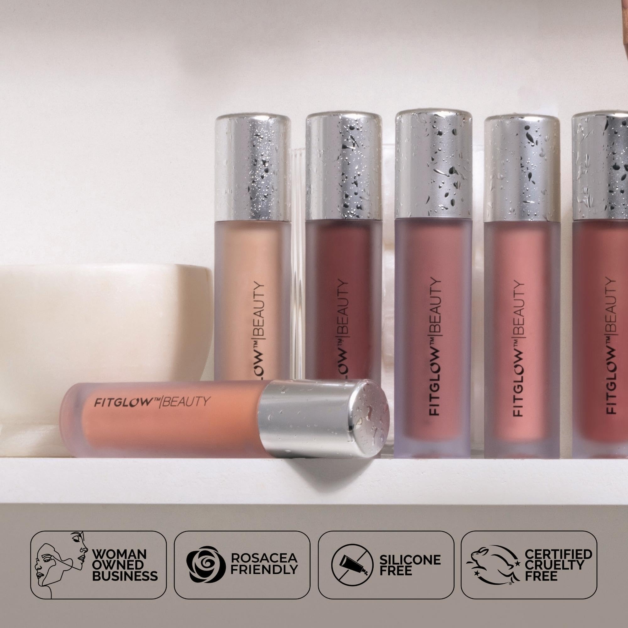 FITGLOW Lip Colour Serum | Hydrating Lip Gloss with Buildable Color – Beach Glow