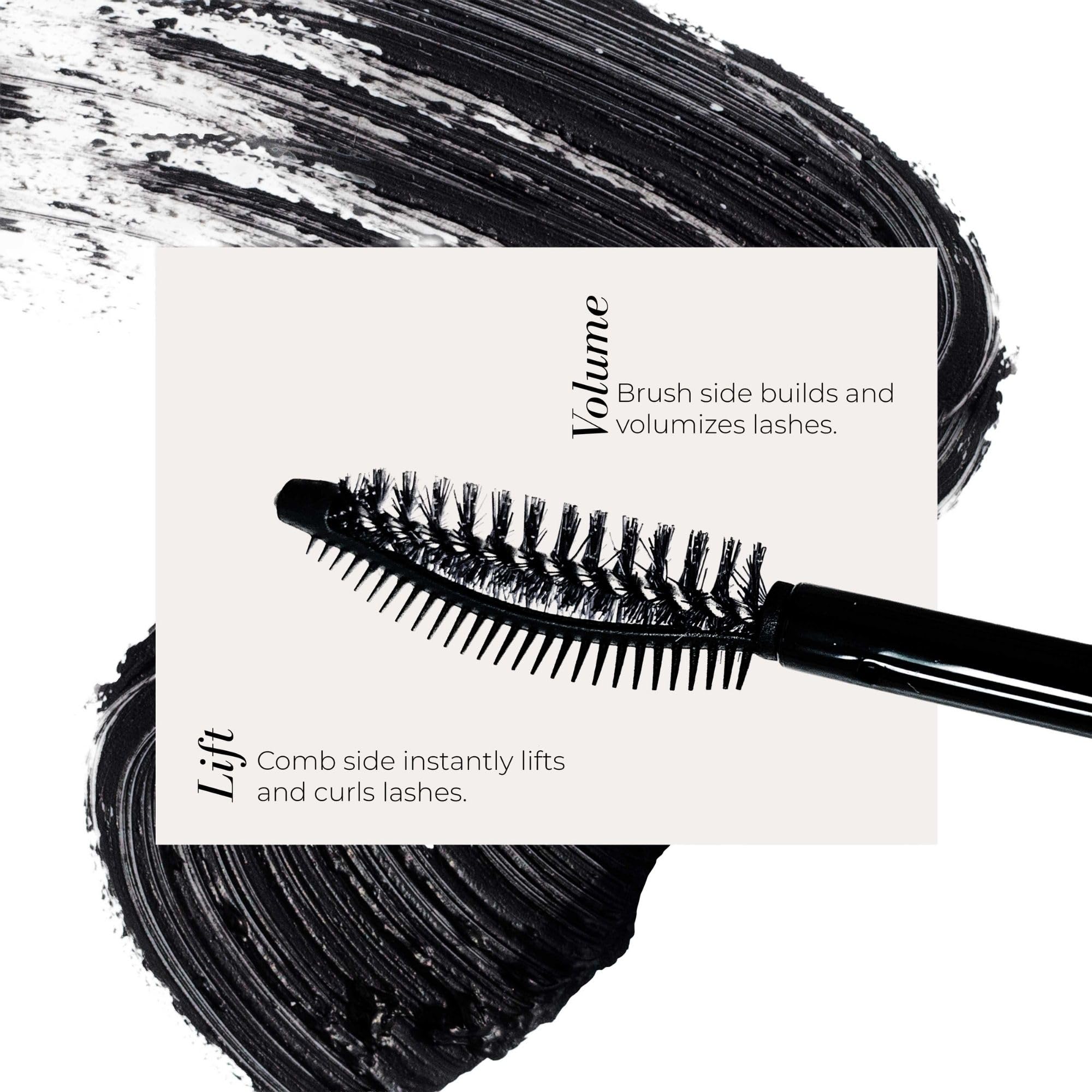 Fitglow Beauty Vegan Good Lash+ Mascara | 2-in-1 Volumizing, Lengthening & Conditioning Lash Serum | Black, 10g