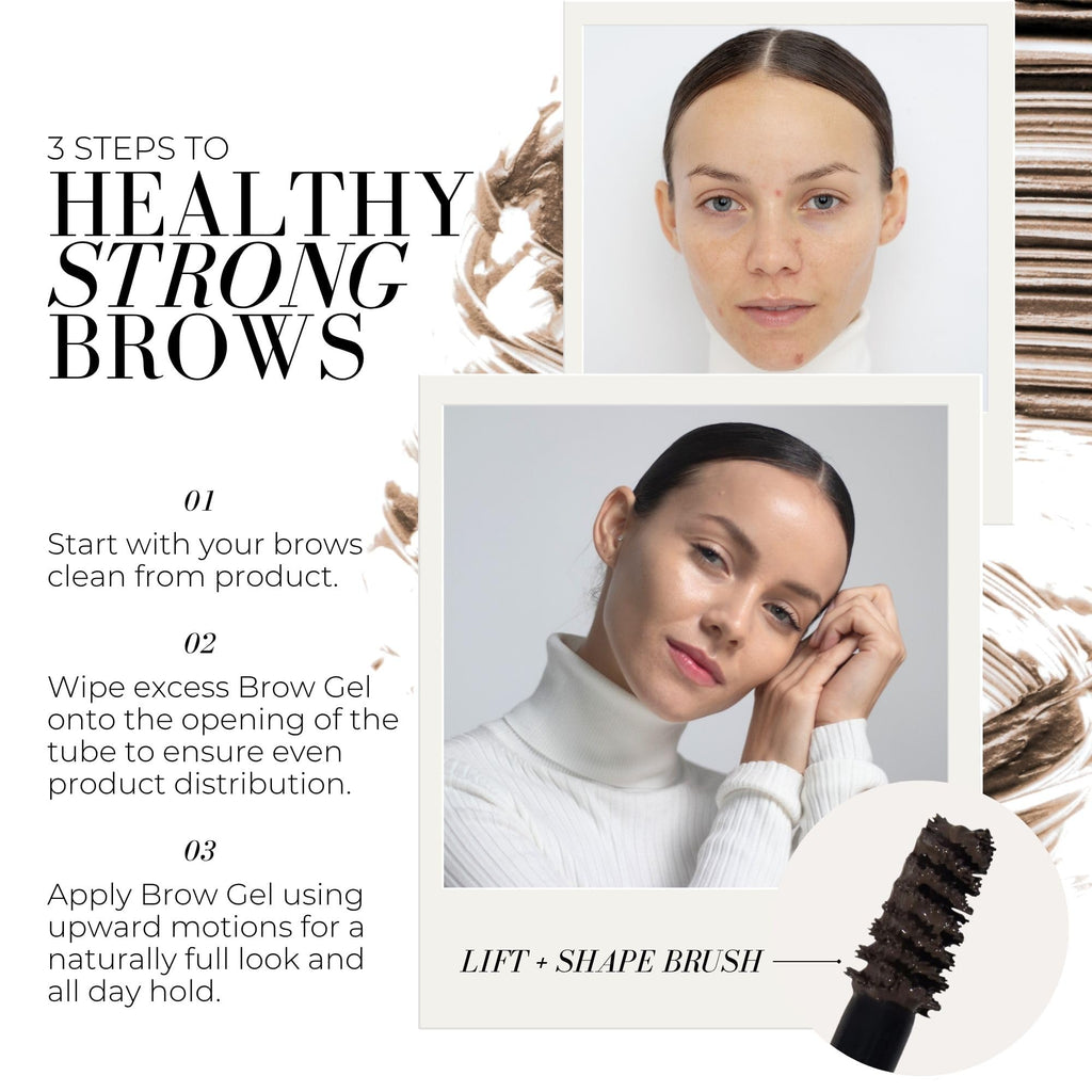FITGLOW Plant Protein Brow Gel – Natural Vegan Brow Enhancer (Medium Brown, 4g)