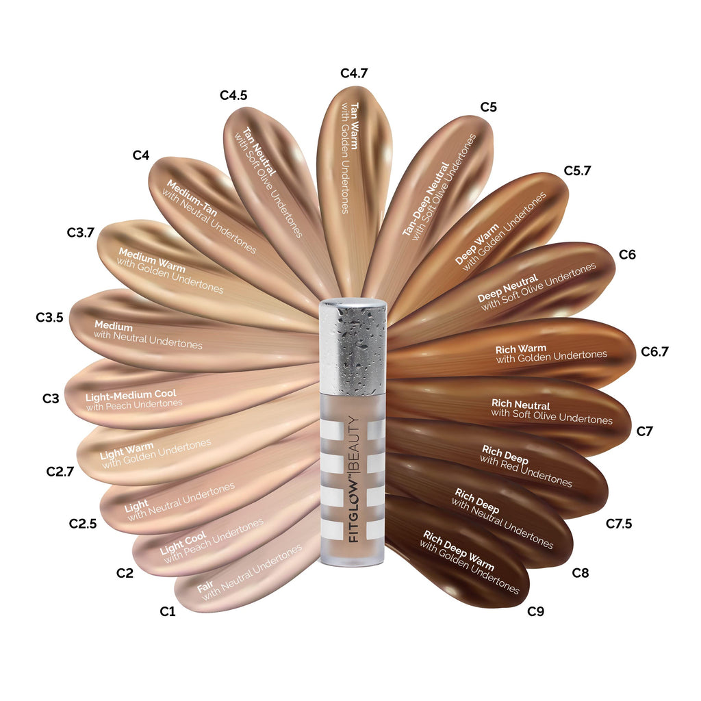 FITGLOW Conceal+ Full Coverage Concealer | Vegan Skincare with Vitamin K + Green Tea