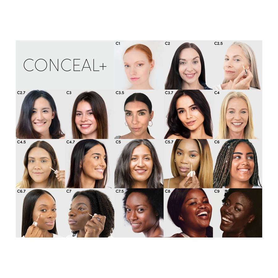 Fitglow Beauty Conceal+ – Vegan Full-Coverage Concealer with Vitamin K + Green Tea | Non-Crease, Natural Finish | C4.5-6g
