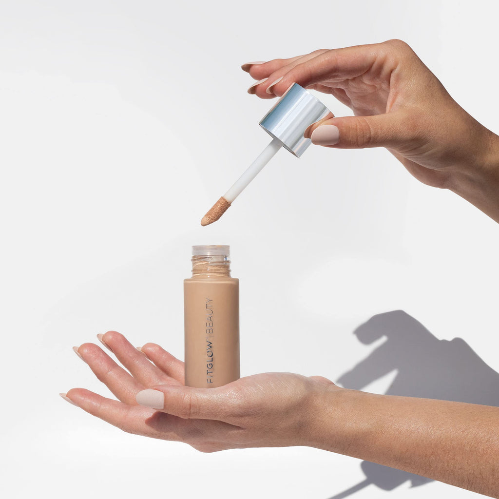 Fitglow Beauty Foundation+ | Vegan Skin-Treating Foundation with Peptides & Plant Collagen | Buildable Coverage | F6.7-30ml