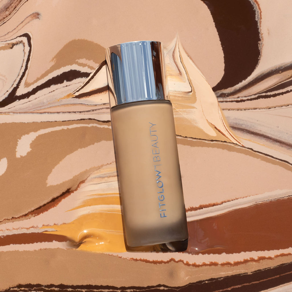Fitglow Beauty Foundation+ | Vegan Skin-Treating Foundation with Peptides & Plant Collagen | Buildable Coverage | F6.7-30ml