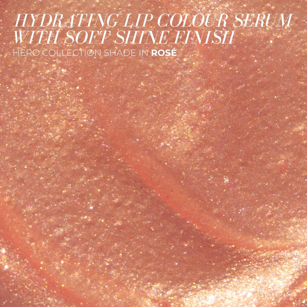 FITGLOW Beauty Lip Colour Serum Rosé | Hydrating Lip Gloss with Collagen & Pomegranate Sterols