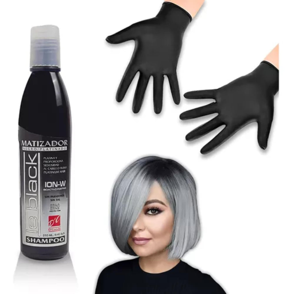 Five Brothers Le Black Purple Toning Shampoo – Neutralize Brassiness in Blonde Hair, 8.45 fl oz