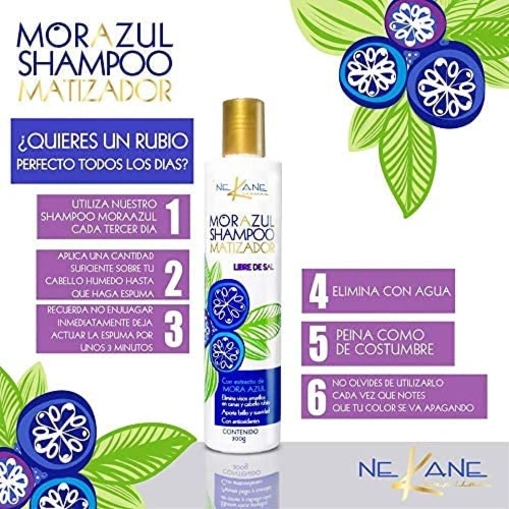 Five Brothers Nekane Azul Toning Shampoo & Hair Mask – Neutralizes Brassiness in Blonde Hair