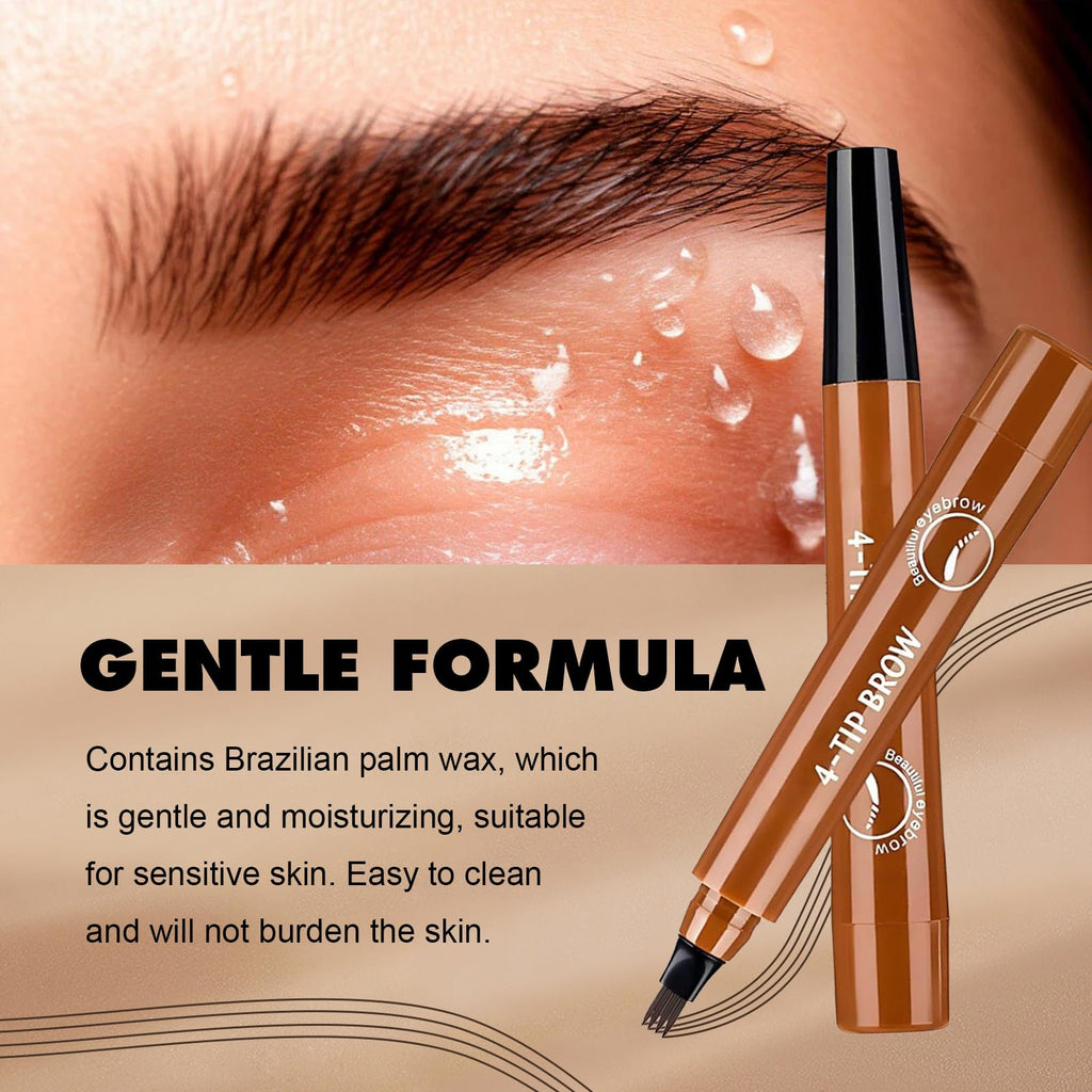 FIZYSKOE 3D Microblading Eyebrow Pencil – Waterproof Fine Tip Light Brown (2pc)