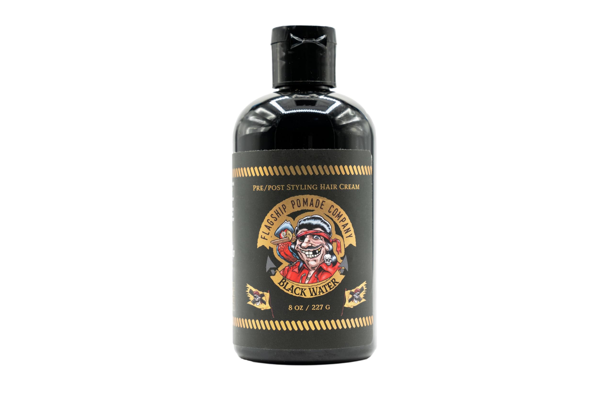 FLAGSHIP Black Water Pomade for Men – Medium Hold, Matte Finish, 8 oz