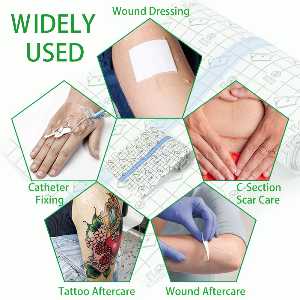 Flatoedu Tattoo Aftercare Bandage Roll 8x10 – Waterproof Transparent Film