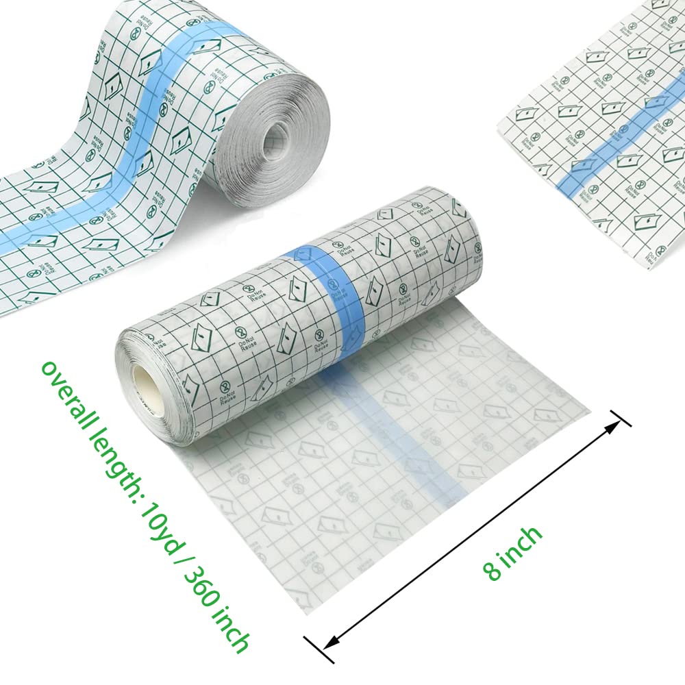 Flatoedu Tattoo Aftercare Bandage Roll 8x10 – Waterproof Transparent Film