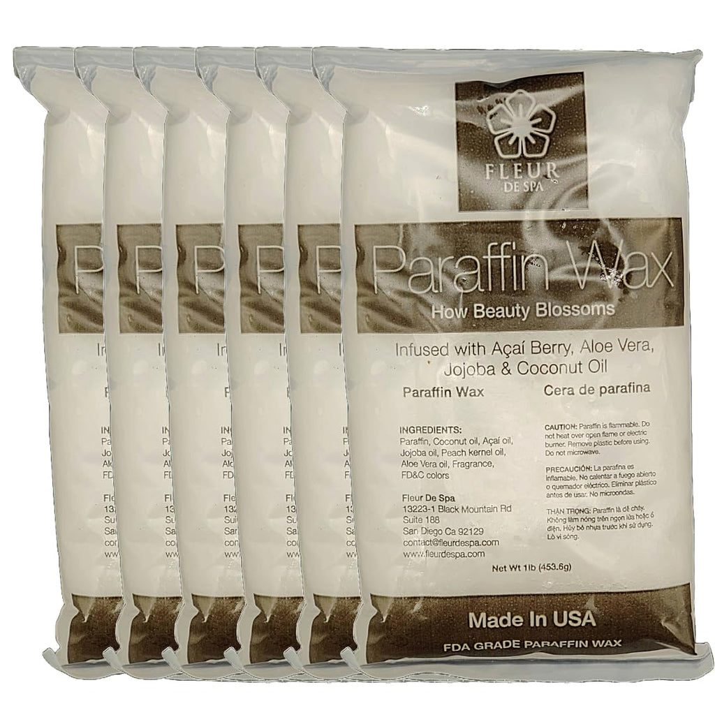 Fleur de Spa Paraffin Wax Refills 6lb – USA Made with Coconut & Jojoba Oils