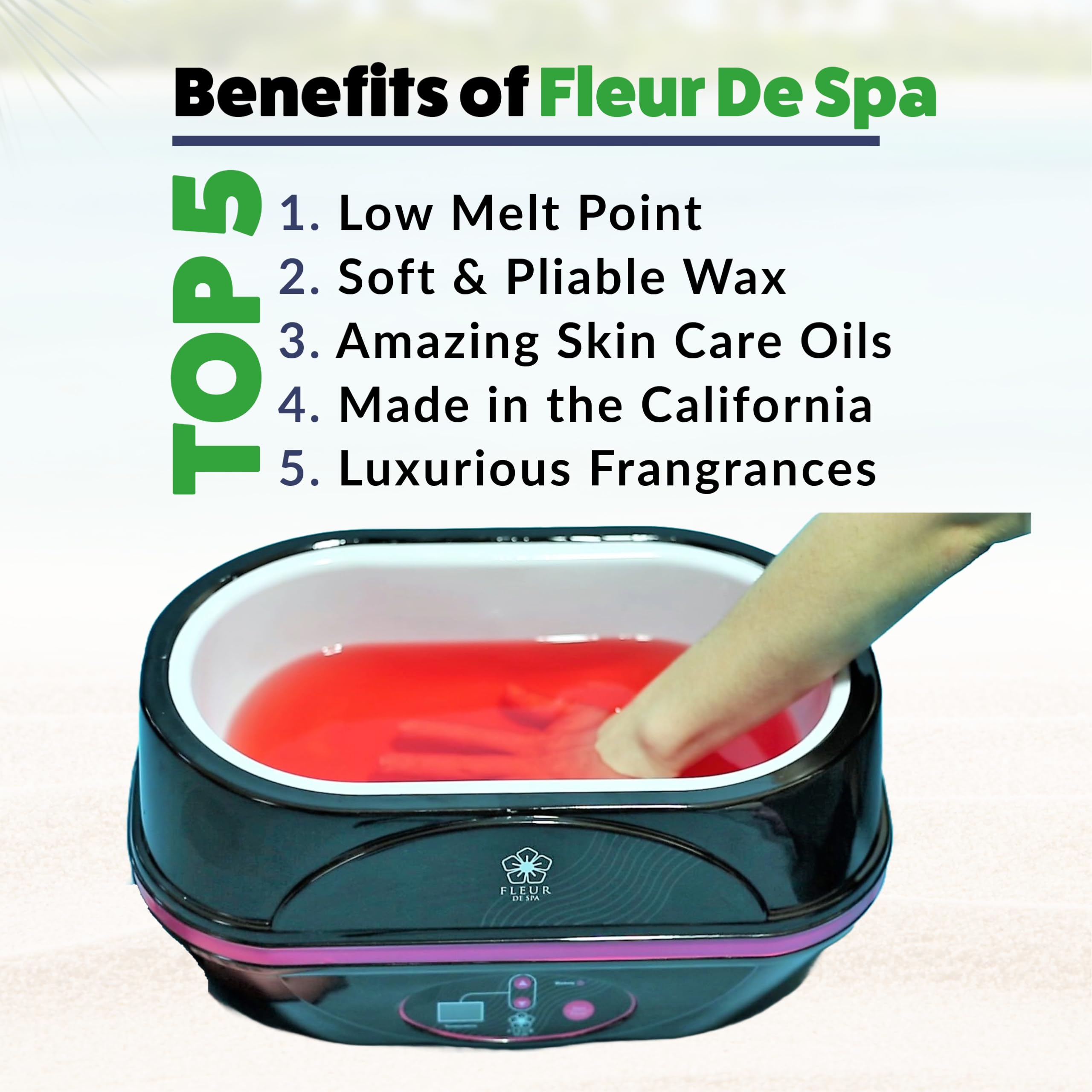 Fleur de Spa Paraffin Wax Refills 6lb – USA Made with Coconut & Jojoba Oils