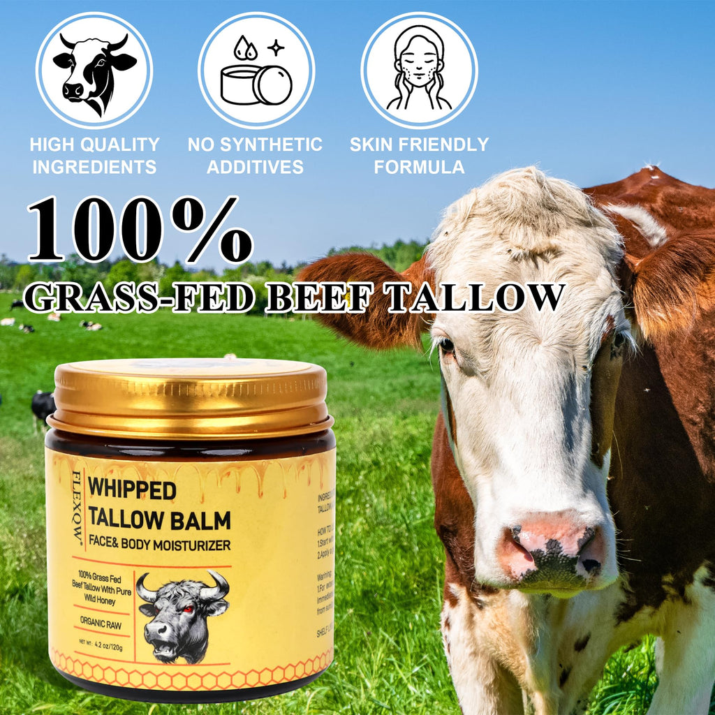 FLEXQW Bee Venom Cream – 1 Pack, 7x Moisture, Grass-Fed Tallow, All-in-One Skin Moisturizer