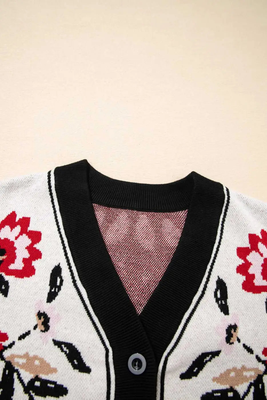 Floral Button-Up Knit Cardigan Women UK