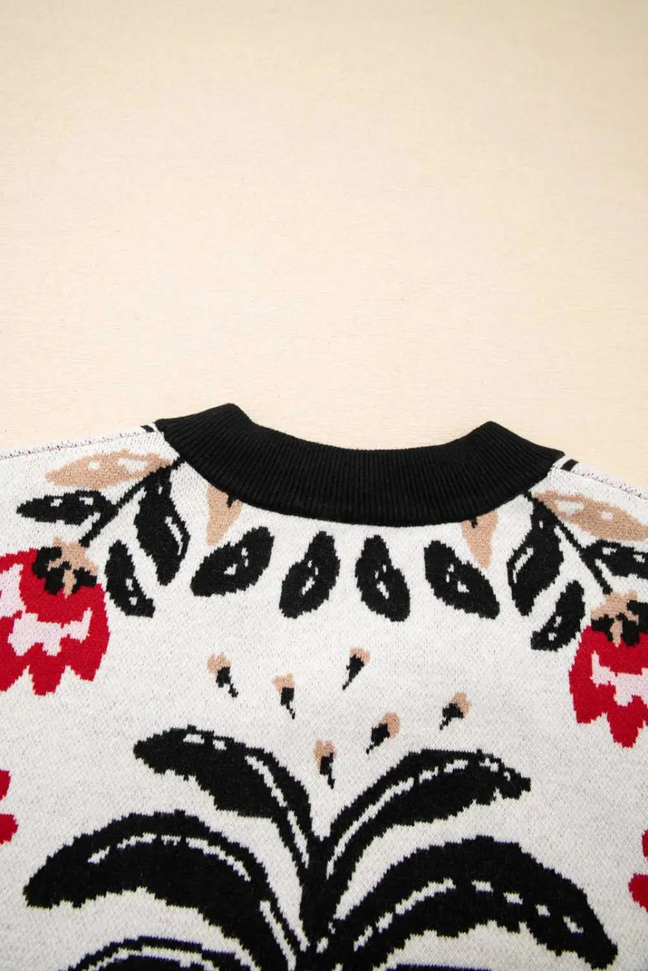 Floral Button-Up Knit Cardigan Women UK