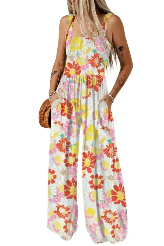 Floral Wide Leg Jumpsuit