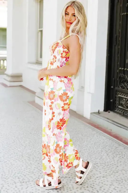 Floral Wide Leg Jumpsuit