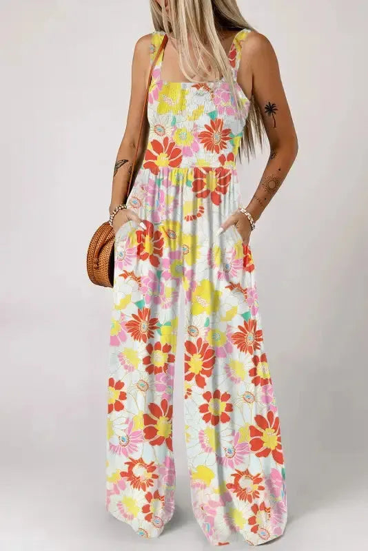 Floral Wide Leg Jumpsuit