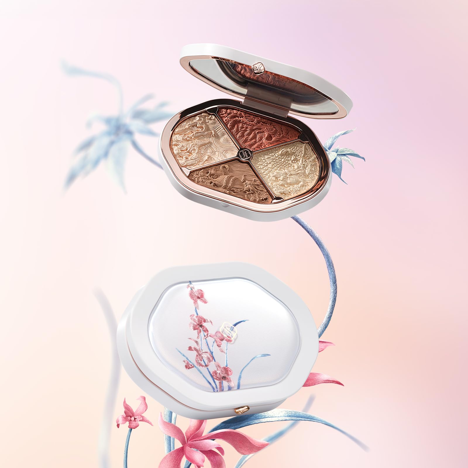 FLORASIS Eastern Beasts Sculpting Palette – Ode to Embroidery (01 Constellation), 4-in-1 Makeup