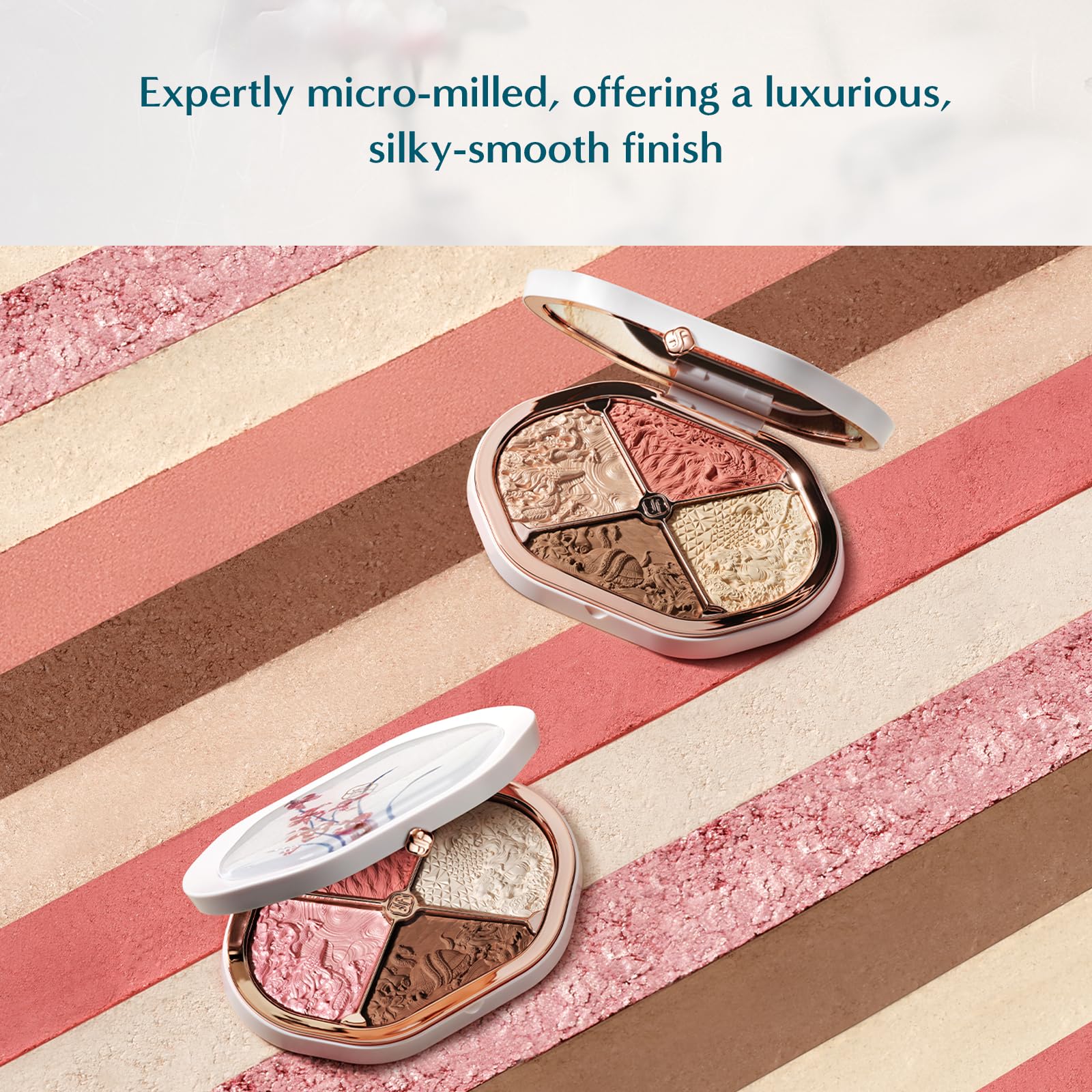 FLORASIS Eastern Beasts Sculpting Palette – Ode to Embroidery (01 Constellation), 4-in-1 Makeup