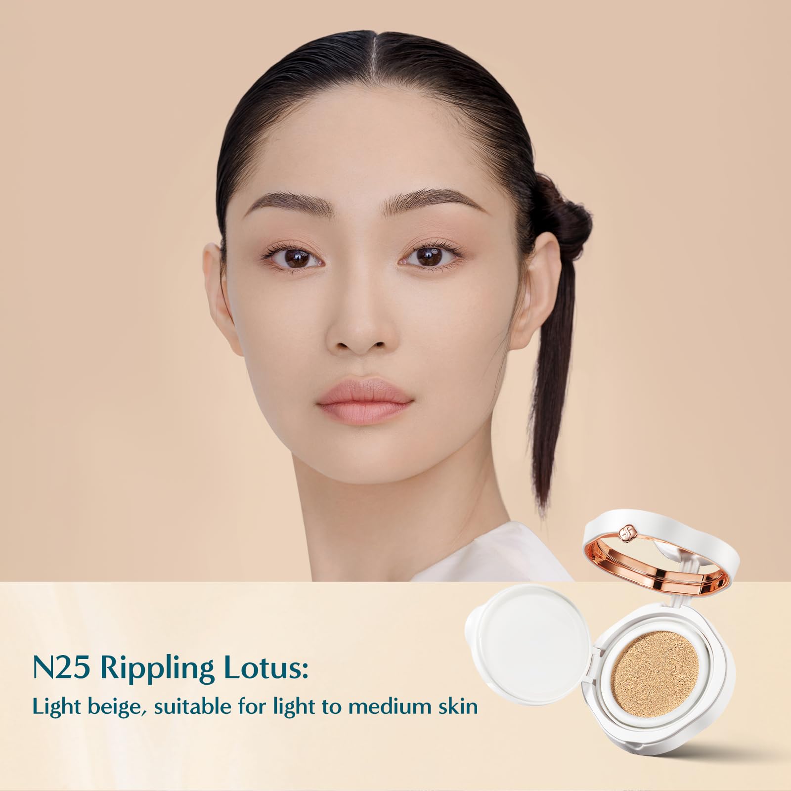 FLORASIS Flawless Jade Breathable Longwear Cushion Foundation – N25 Rippling Lotus (1 Count)