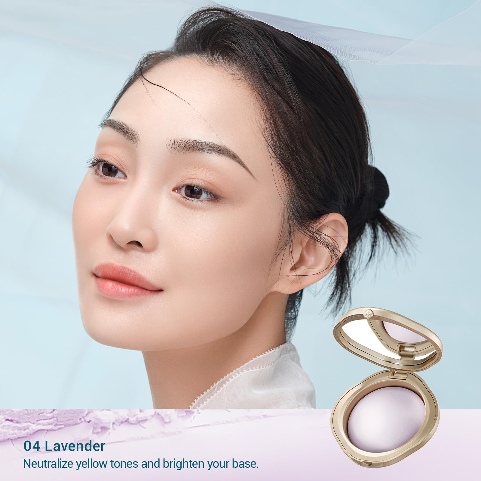 FLORASIS Flawless Jade Breathable Pressed Powder – Nomadic Glam 04 Lavender