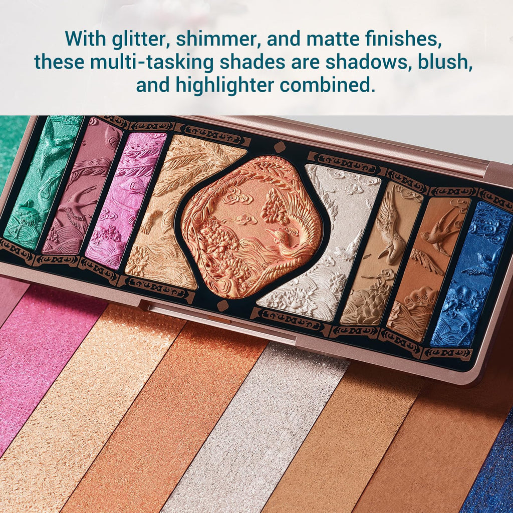FLORASIS Floral Engraving Phoenix Palette – Soaring Sunlight Multi-Use Eyeshadow