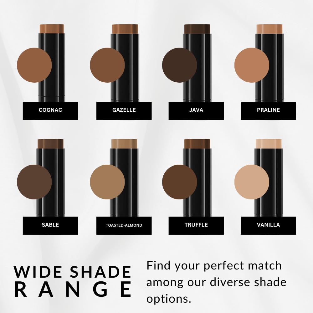 Base Strokes Crème Foundation Stick by Flori Roberts — Long-Lasting Natural Finish for Deep Skin Tones