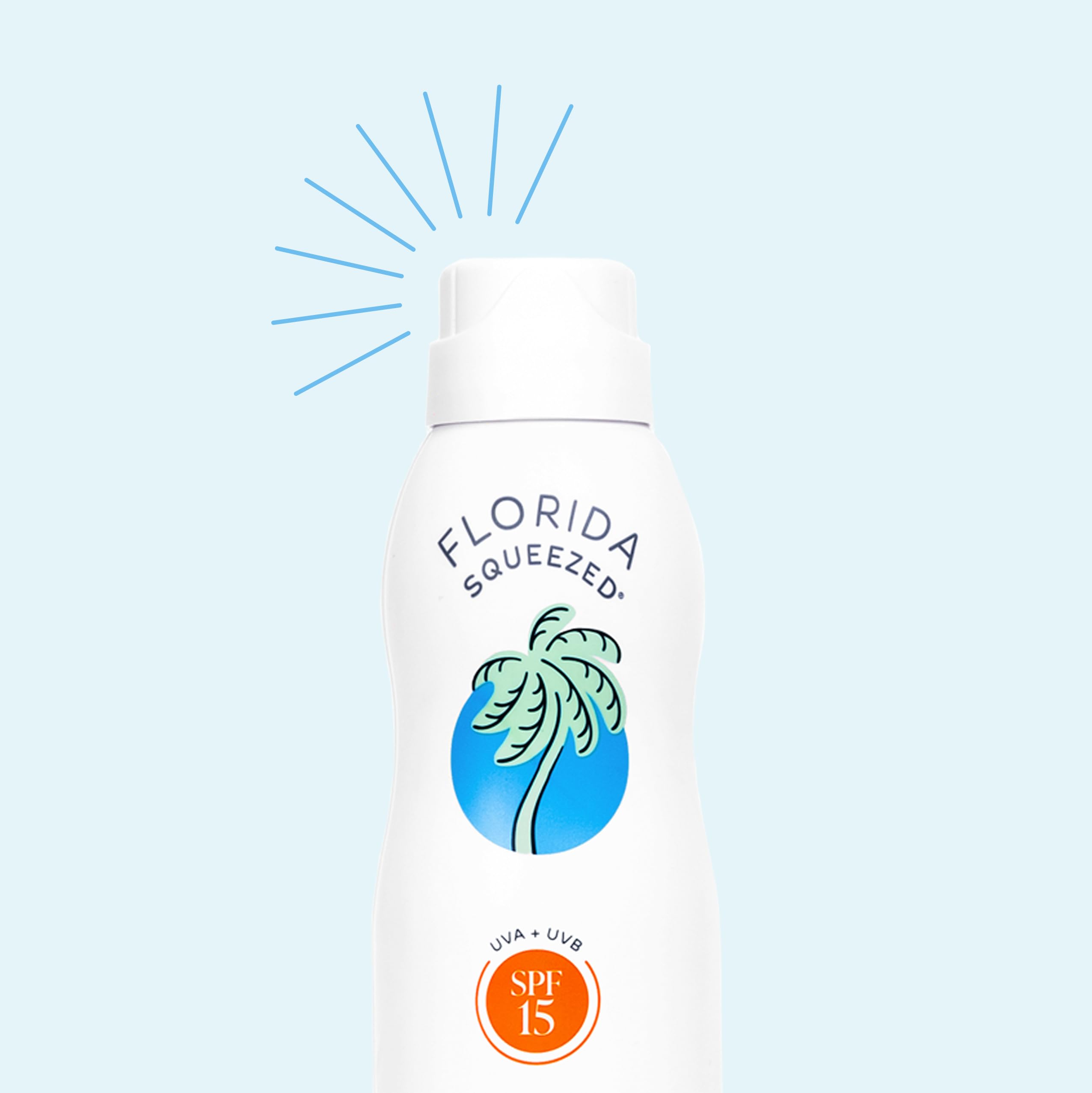 Florida Squeezed SPF 15 Sunscreen Spray — Water Resistant, Reef-Safe, 6oz, Vegan