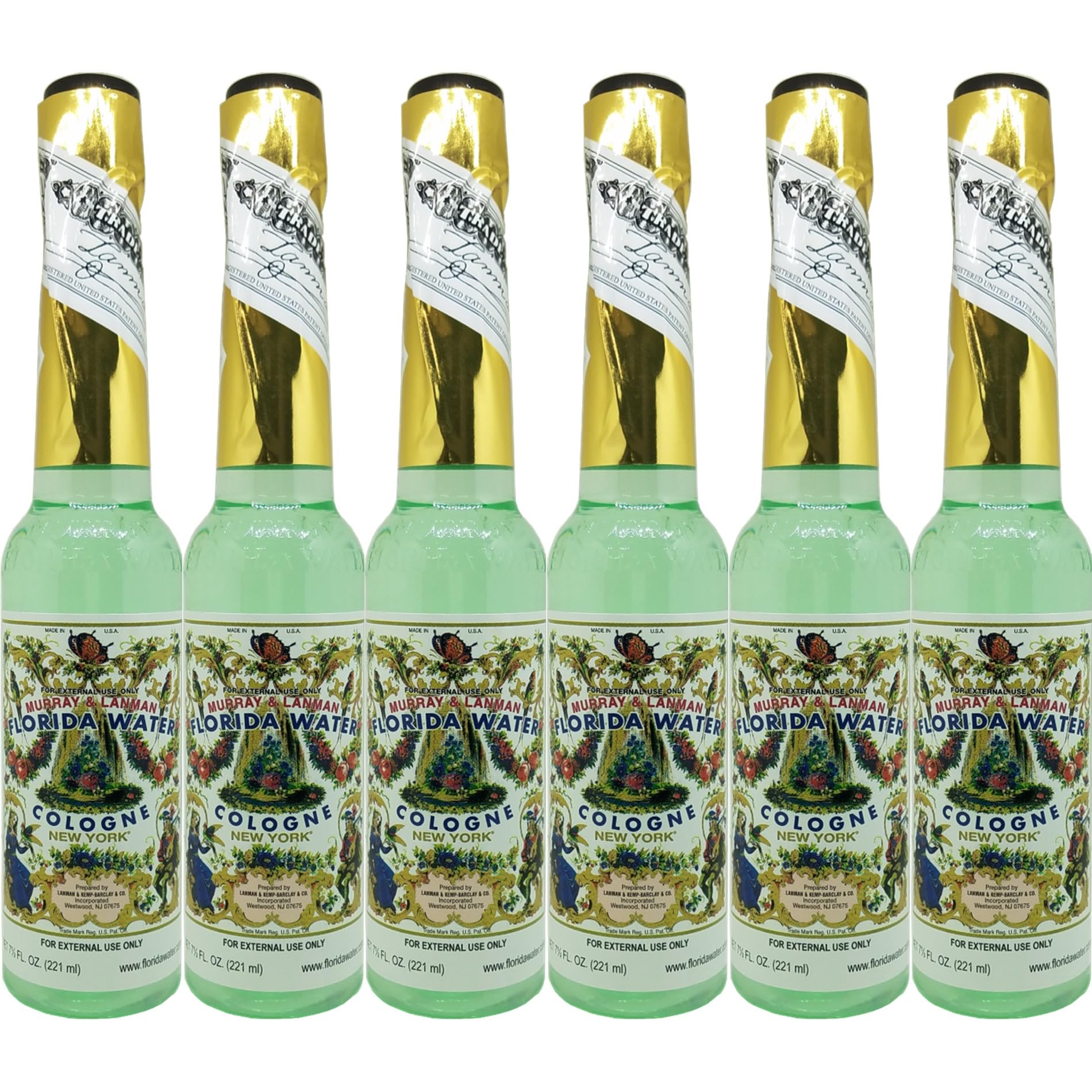 Lanman & Kemp Florida Water Cologne – Authentic Real Florida Water, 7.5 Oz (Six Bottles)