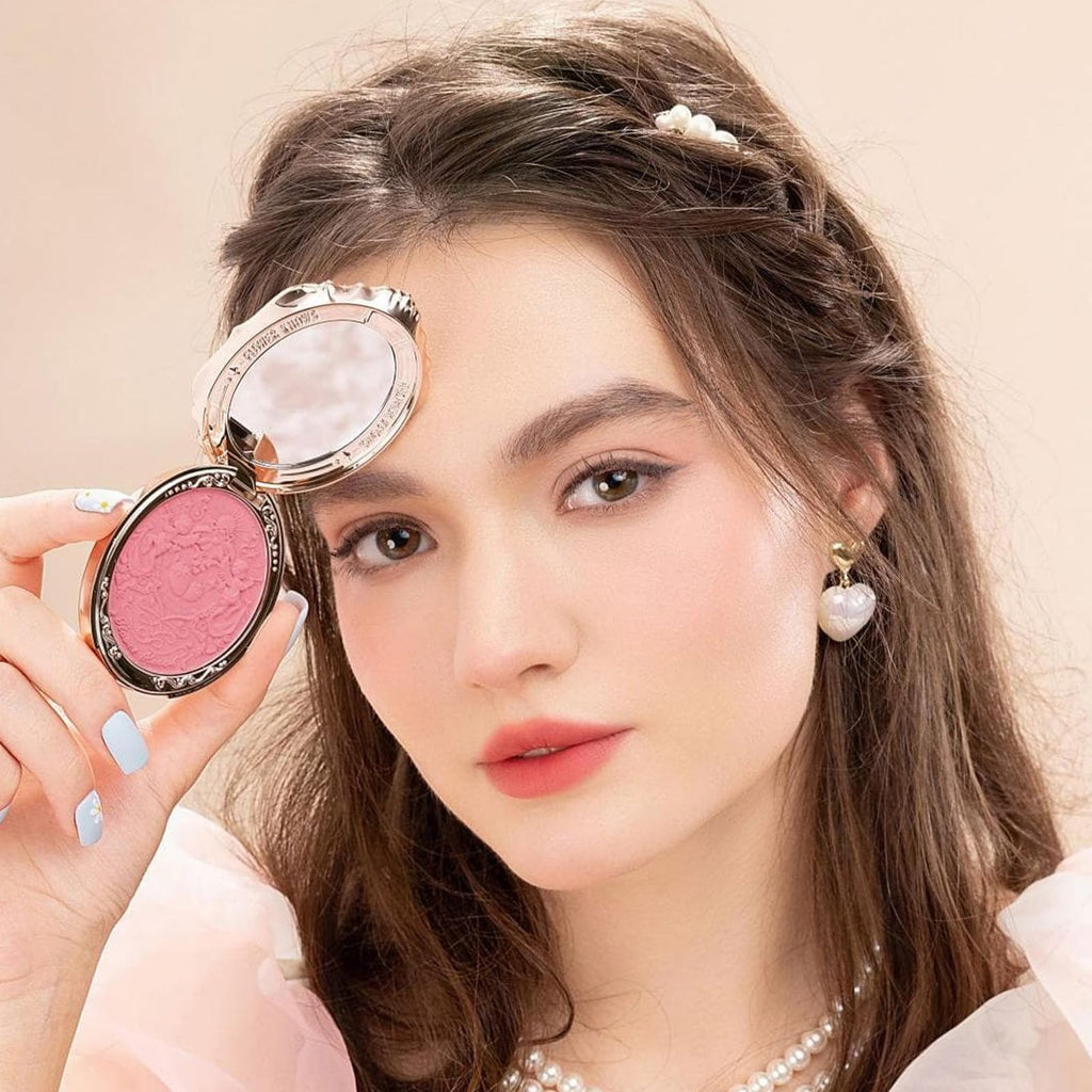 Flower Knows Strawberry Rococo Embossed Blush – Buildable Berry Pink Cheek Color