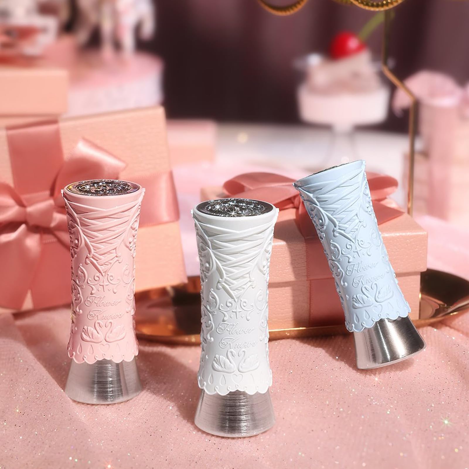 Flower Knows Swan Ballet Shine Lipstick & Hydrating Lip Gloss in Mary Jane Nude