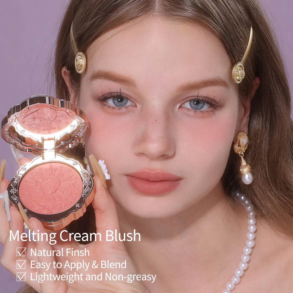 Flower Knows Little Angel Cream Blush – Warm Pink, Buildable & Blendable Dewy Cheek Color