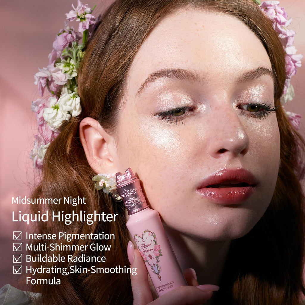 Flower Knows Midsummer Fairytales Liquid Highlighter – Moonlight Swing Silver Glow