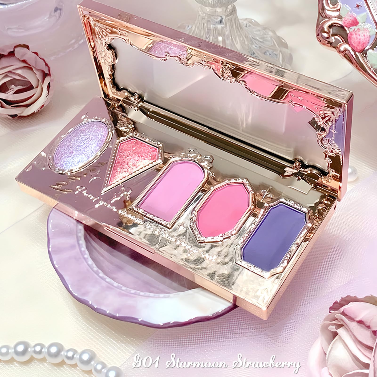 Flower Knows Feb-Blush Bliss: 8-Piece Romantic Makeup Box Set