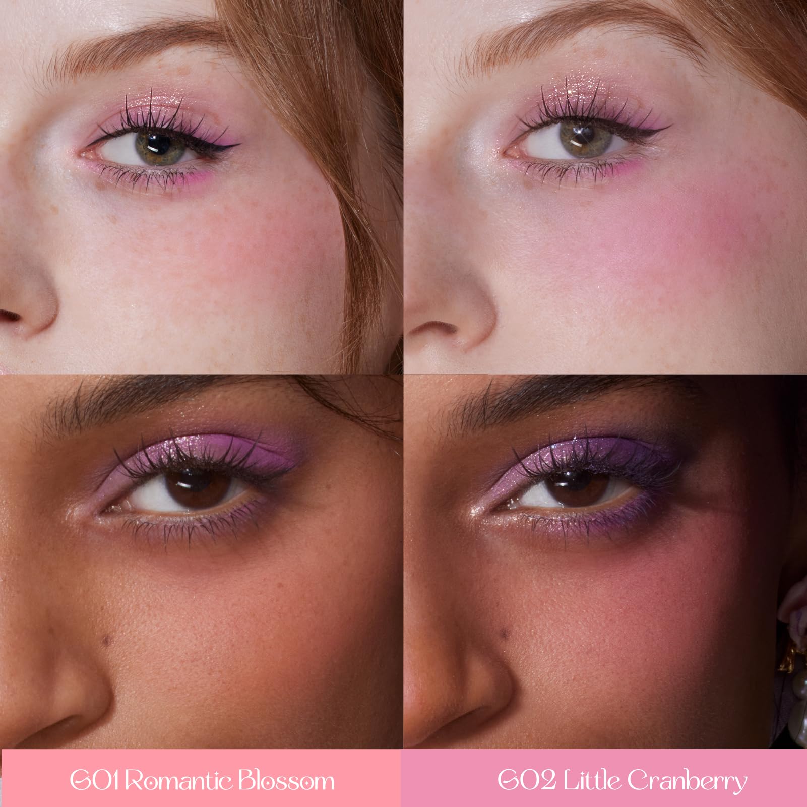 Flower Knows Violet Strawberry Rococo Gift Box Set – 7-Piece Makeup Kit with Mirror
