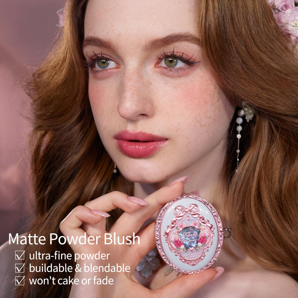 Flower Knows Midsummer Fairytales Velvet Embossed Blush – Summer Blossom 04 Tangerine