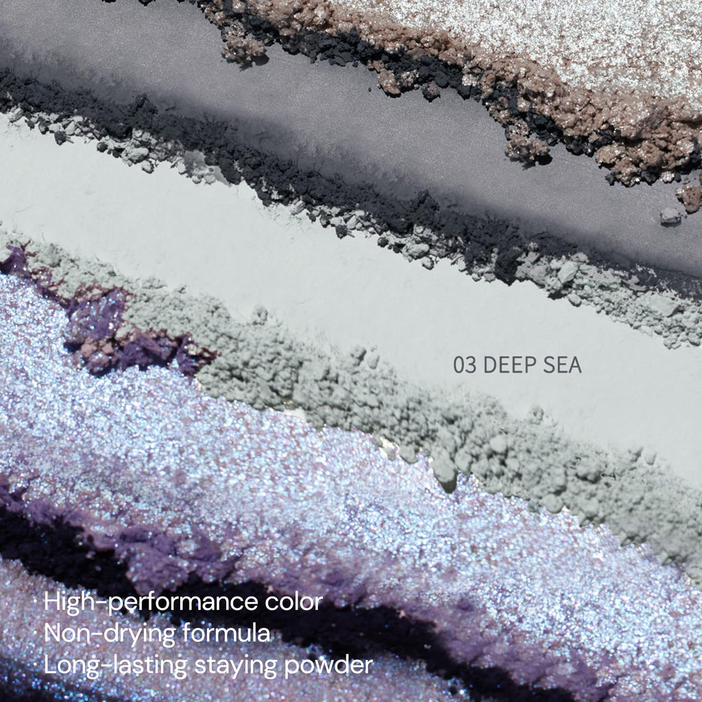 Flower Knows Shell's Jewel 6-Color Makeup Palette - Deep Sea Smoke Grey