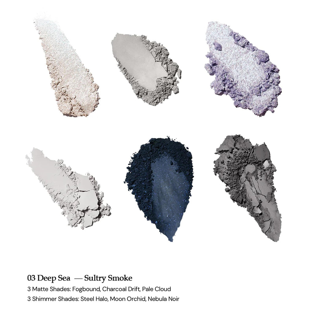 Flower Knows Shell's Jewel 6-Color Makeup Palette - Deep Sea Smoke Grey