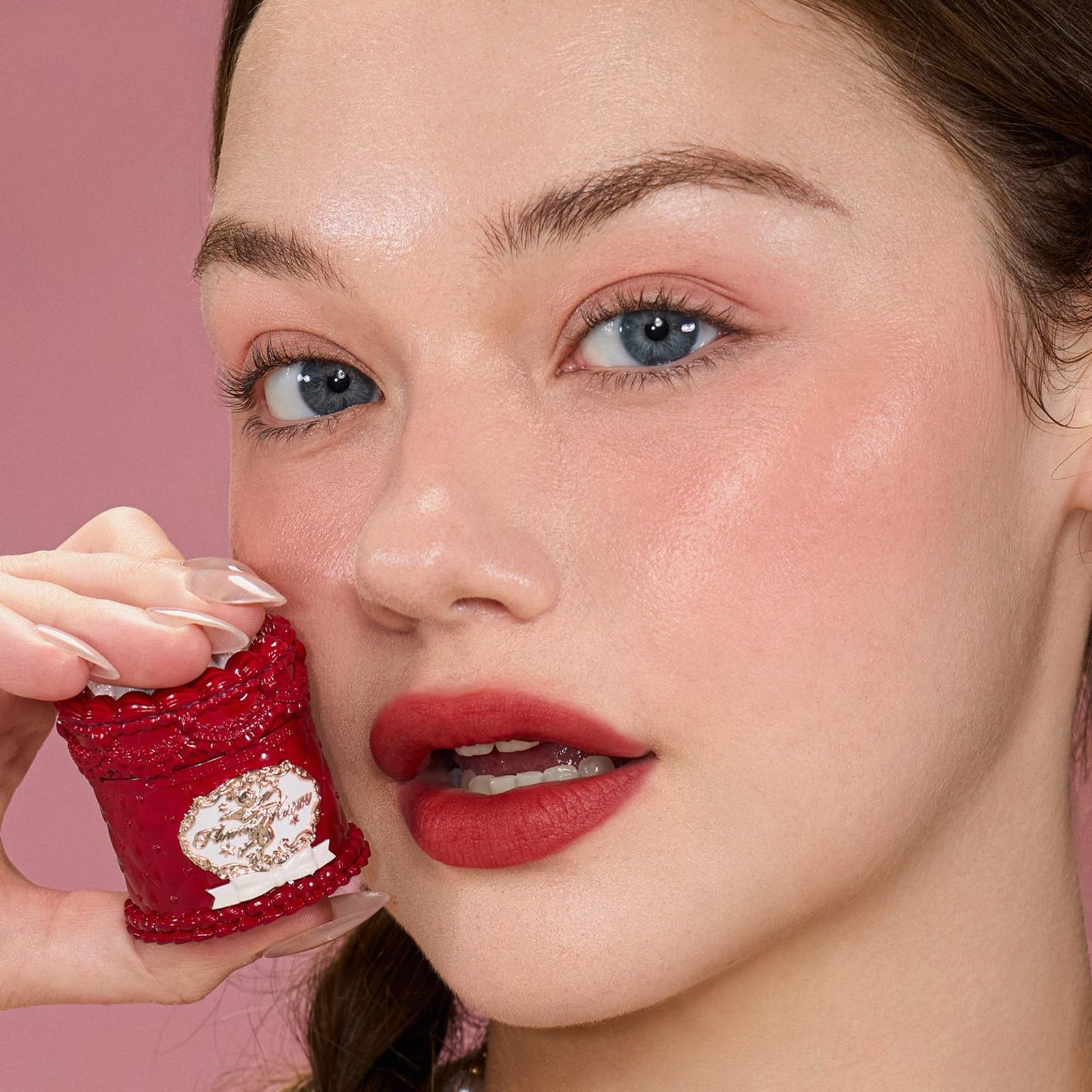 Flower Knows Strawberry Cupid Cake Lip Cream | Long-Lasting Velvet Matte Lipstick