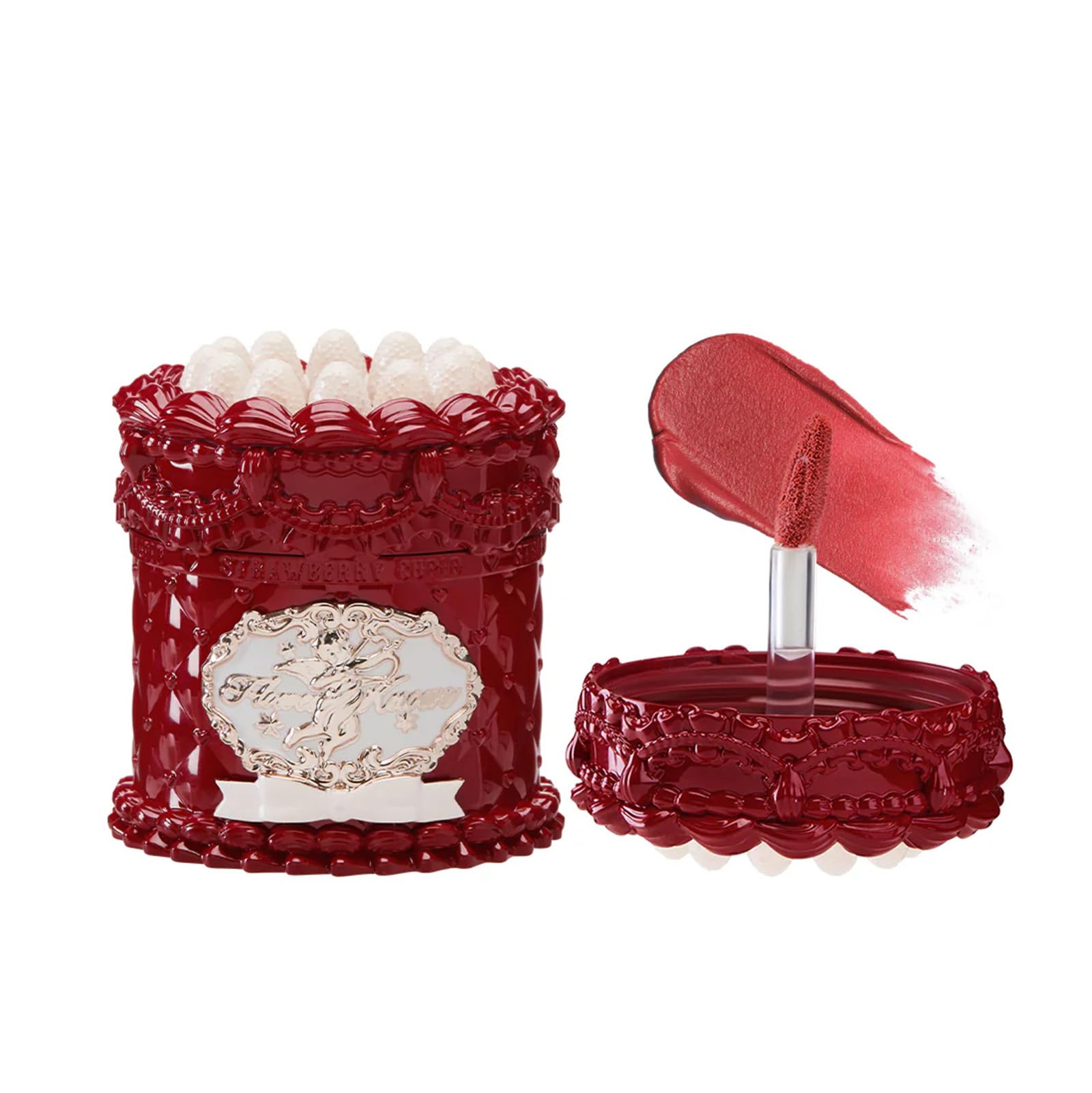 Flower Knows Strawberry Cupid Cake Lip Cream | Long-Lasting Velvet Matte Lipstick